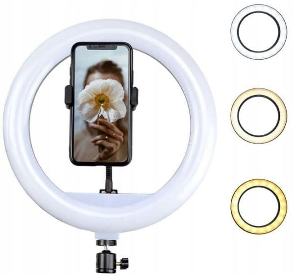 RING LED RING LAMP FOR MOVIE PHOTOS SELFIE MAKEUP TRIPOD 220 CM Manufacturer code 5904100208562
