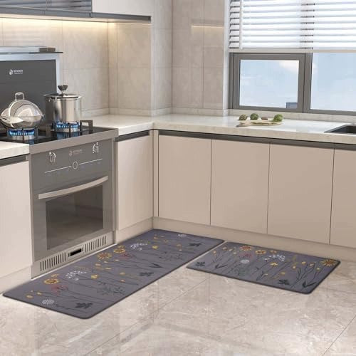 RLAVBL 2-PIECE KITCHEN RUG SET NON-SLIP AND GIVING Brand Kuchenne
