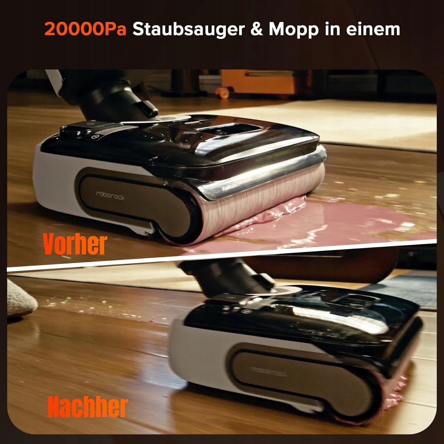 ROBOROCK VACUUM CLEANER F25 GT, COMPLETE FLOOR VACUUM CLEANER 20 KPA, WIRELESS Packaging status original