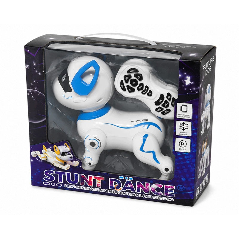 ROBOT DOG INTERACTIVE REMOTE CONTROLLED REMOTE CONTROL DANCES LED BLUE Packaging status original