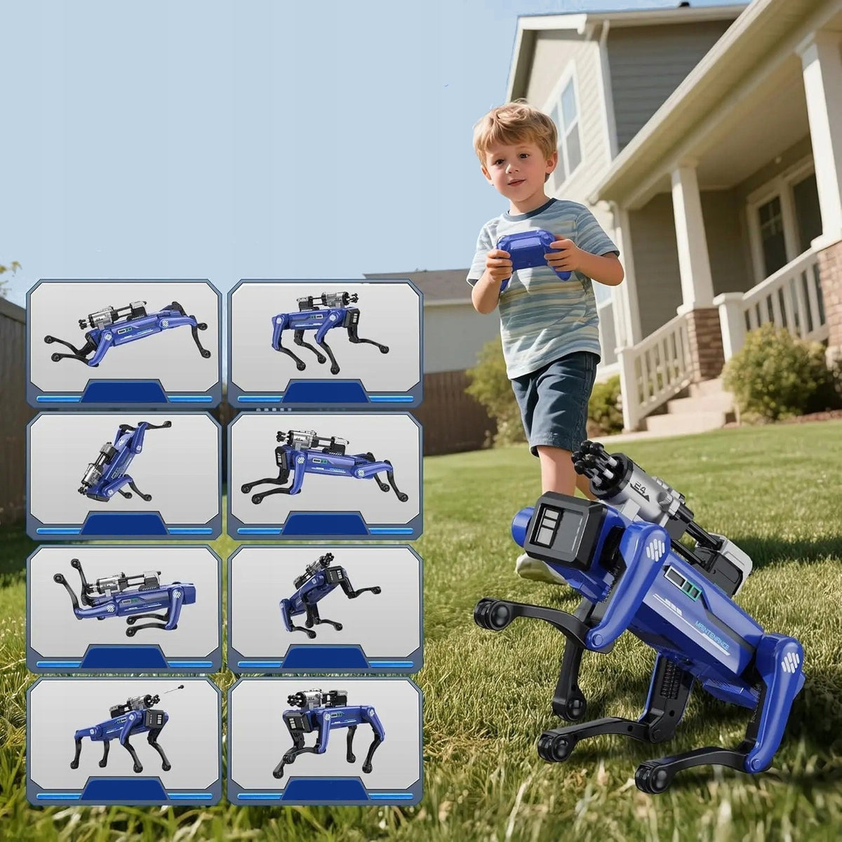 ROBOT DOG REMOTE CONTROLLED VOICE REMOTE CONTROL SMART DOG PROGRAMMING LAUNCHER Manufacturer code INTERAKTYWNY ROBOT PIES WYZRUTNIA STRZAŁEK