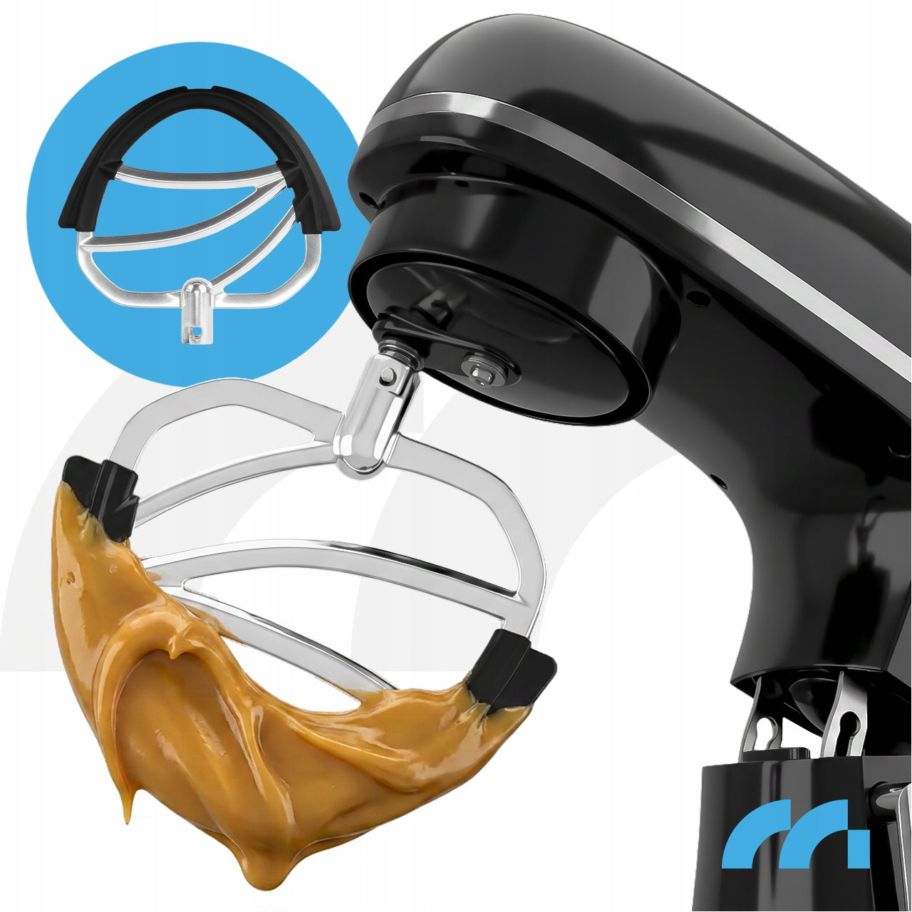 ROBOT FOOD PROCESSOR PLANETARY MIXER BOWL 7L STRONG 3 STIRRERS WHISK HOOK Dominant color black