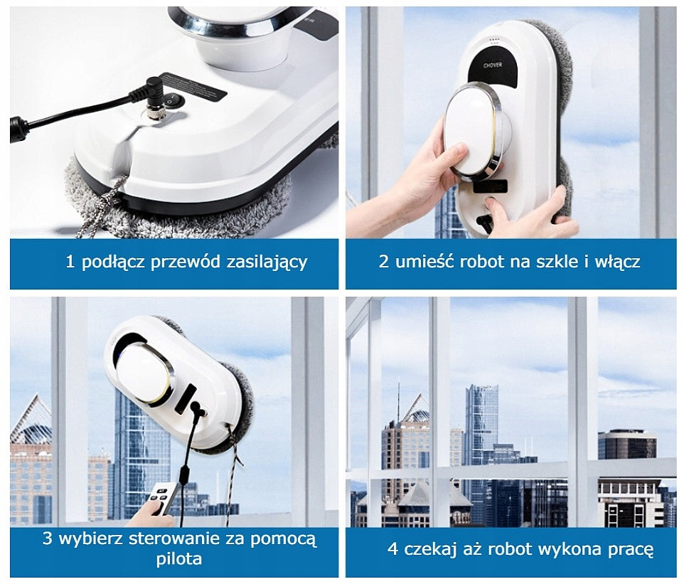 ROBOT FOR WASHING WINDOWS MIRRORS AUTOMATIC WASHER AI Wireless operating time 0 min