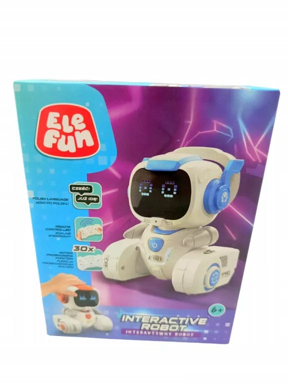 ROBOT INTERACTIVE ELE FUN EDUCATIONAL TOY CHILDREN WHITE BLUE