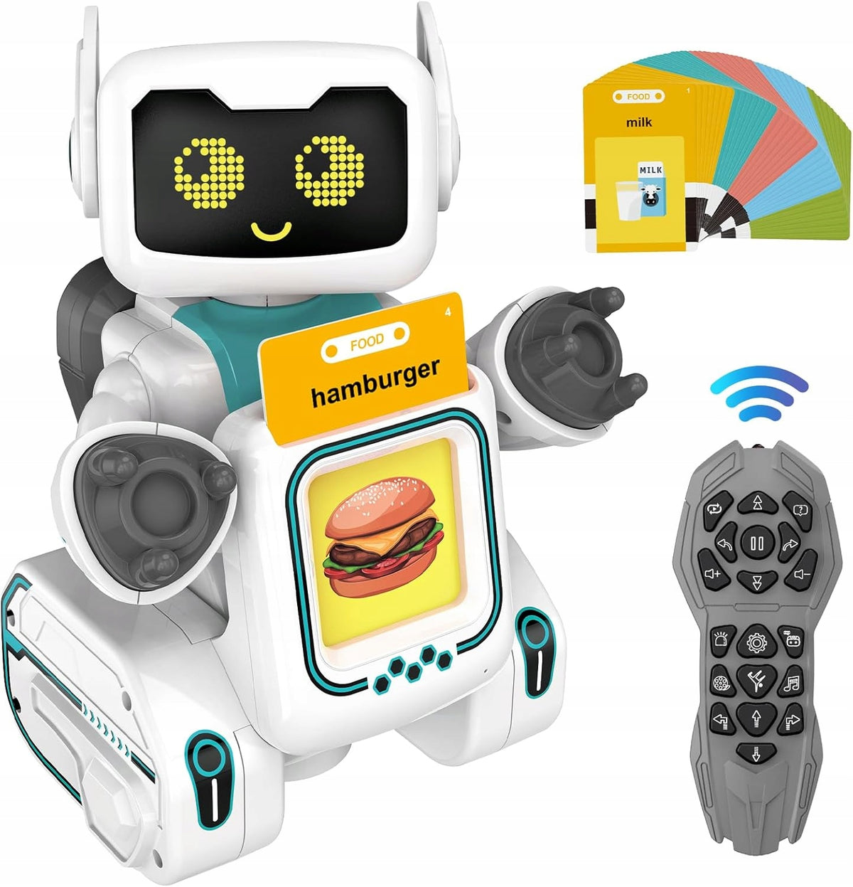 ROBOT INTERACTIVE REMOTE CONTROLLED EDUCATIONAL QUIZZES FLASH CARD DANCE 3+ Packaging status original
