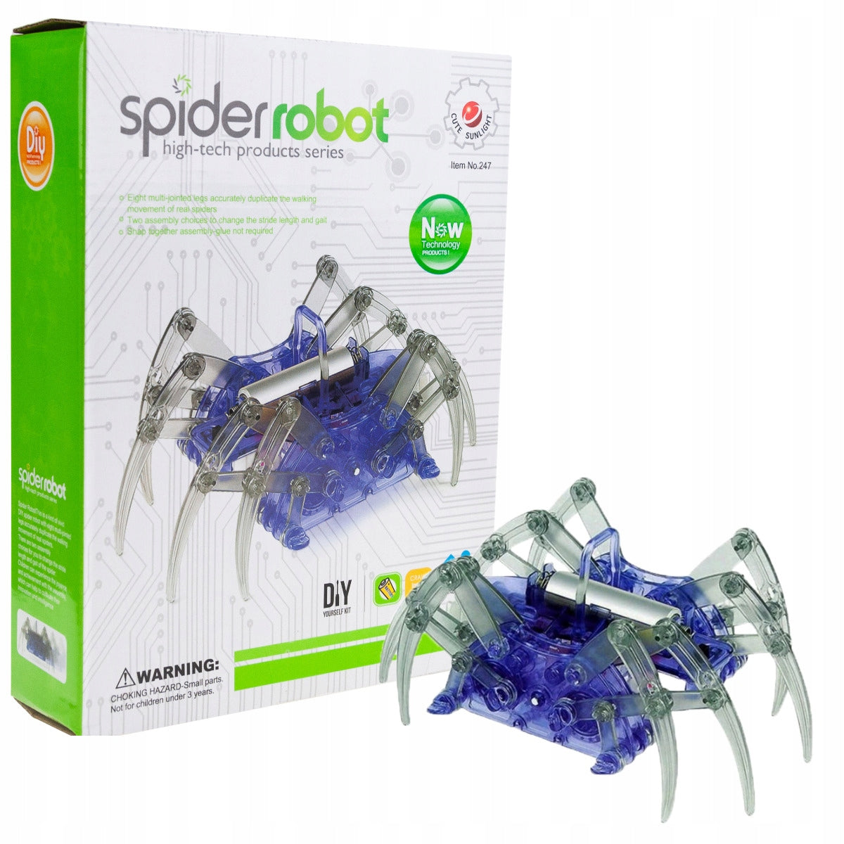 ROBOT SOLAR SPIDER MODEL FOR FOLDING EDUCATIONAL VEHICLES SOLAR ROBOTS