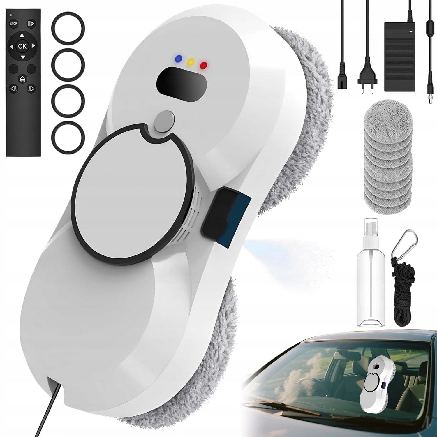 ROBOT WINDOW CLEANER AUTOMATIC WASHER 5600PA STRONG SUCTION REMOTE CONTROL