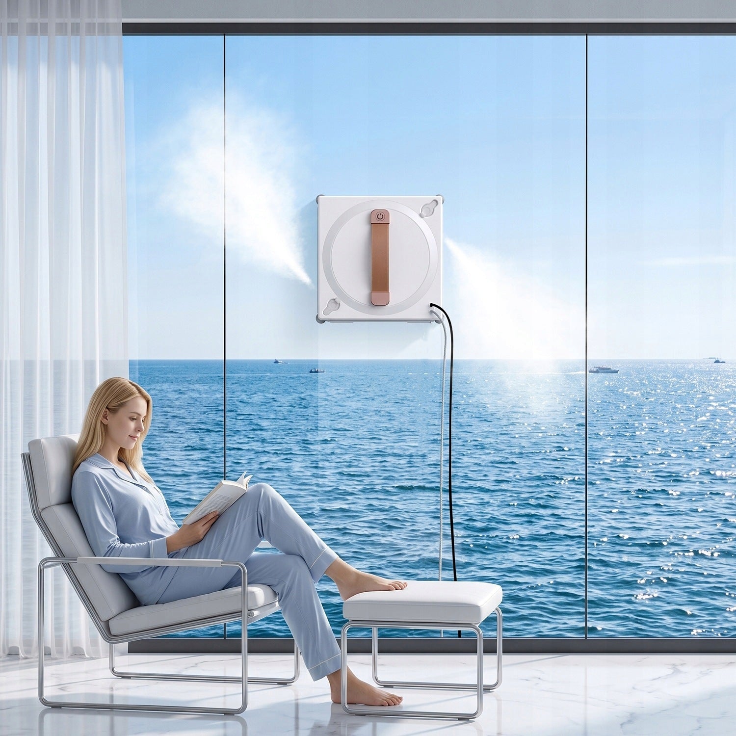 ROBOT WINDOW CLEANER MIRROR WASHER AUTOMATIC + 4 MOPS SET OF 5000PA Manufacturer code 002308800000