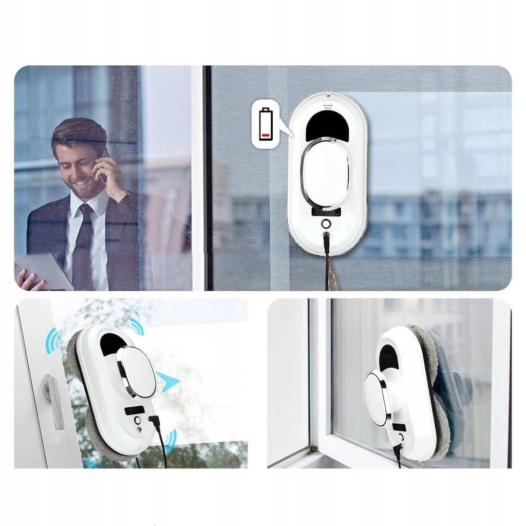 ROBOT WINDOW CLEANER MIRRORS AUTOMATIC WASHER + 10 MOPS SET XXL Wireless operating time 0 min
