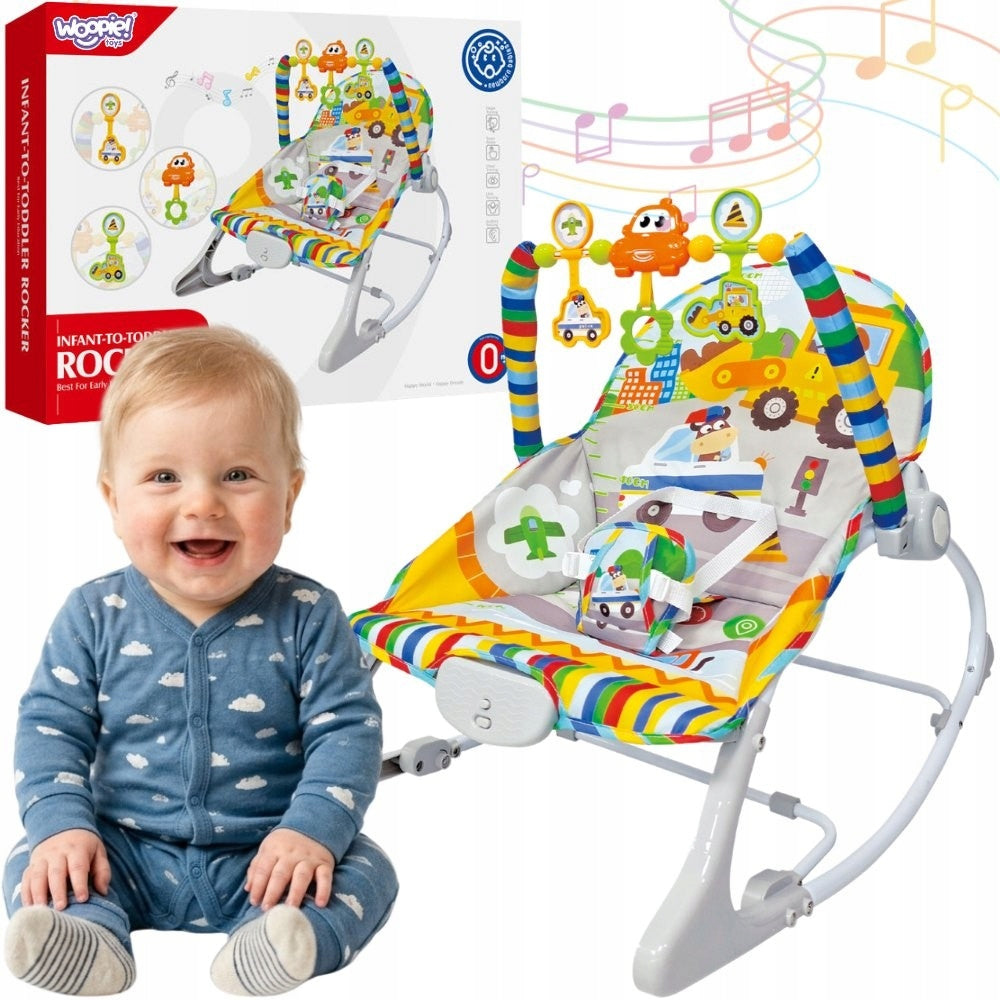 ROCKER LOUNGER CRADLE FOR BABIES VIBRATION MUSIC WOOPIE BABY