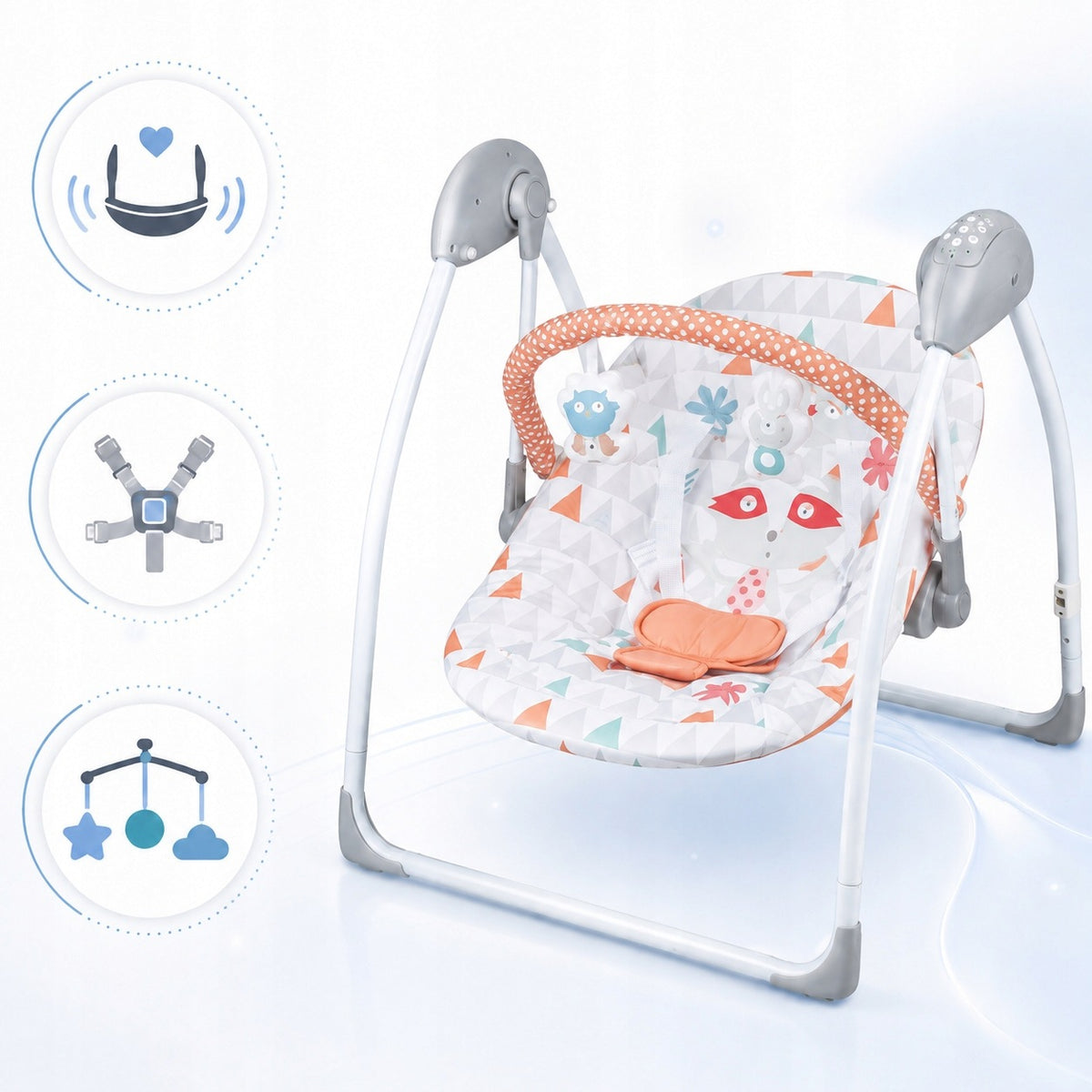 ROCKER SEAT LOUNGER SWING FOR BABIES CRADLE ON MELODY STAND Packaging status original