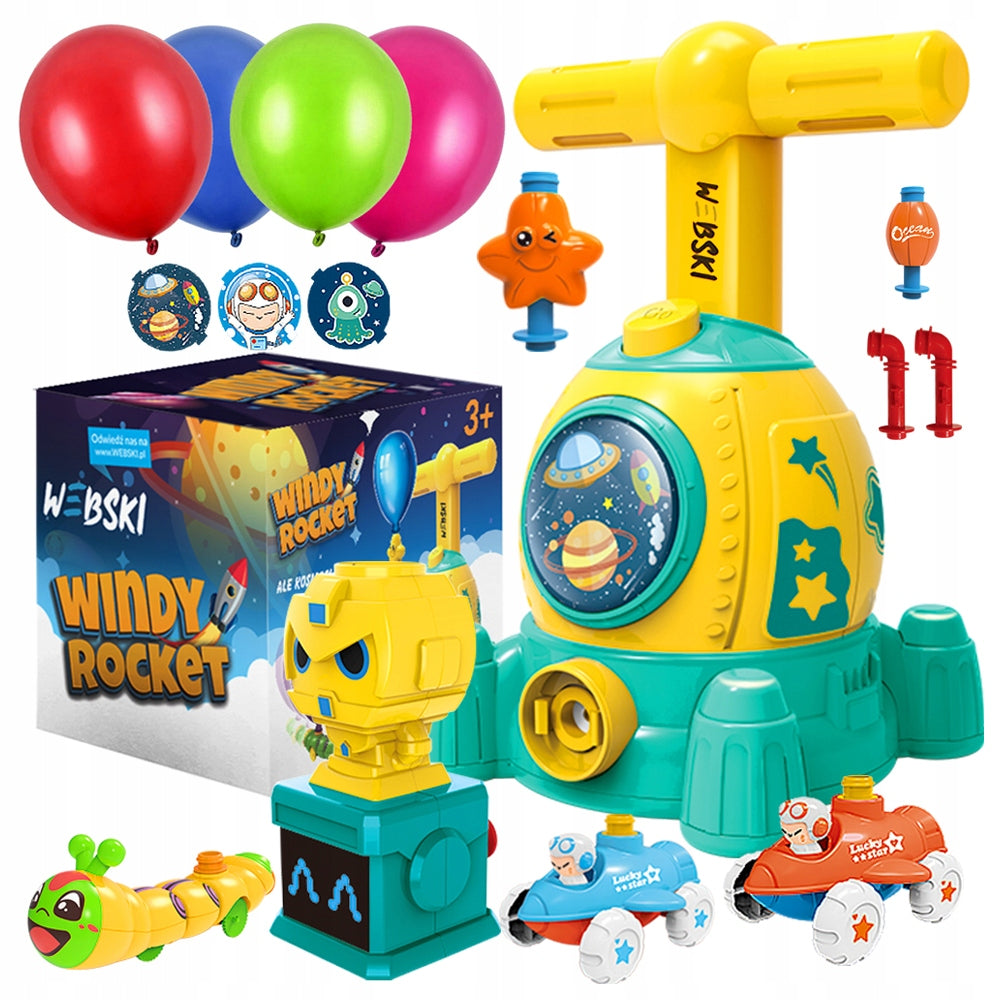 ROCKET BALLOON LAUNCHER CAR AIR SET OF 24 XL TOYS FOR GIFT Color yellow