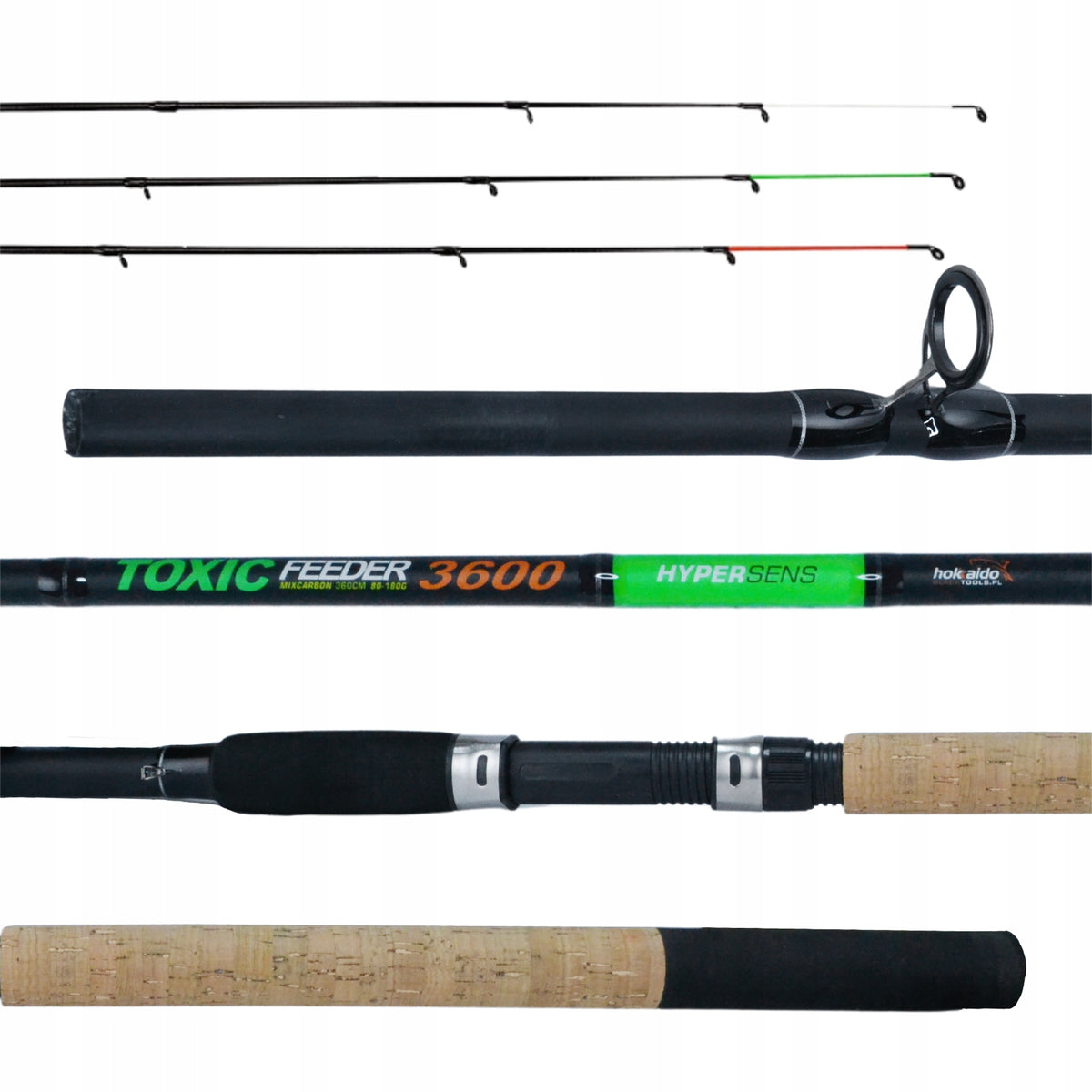 ROD HOKKAIDO TOXIC FEEDER METHOD 3M HYPER-SENS 80-180G Brand Hokkaido
