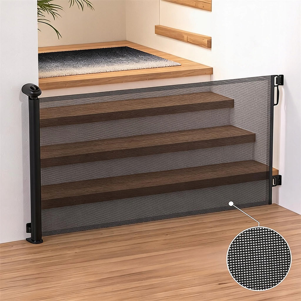 ROLL-UP GATE FOR STAIRS DOOR ONE-HANDED 180CM ALU CHILDREN ANIMALS Material fabric