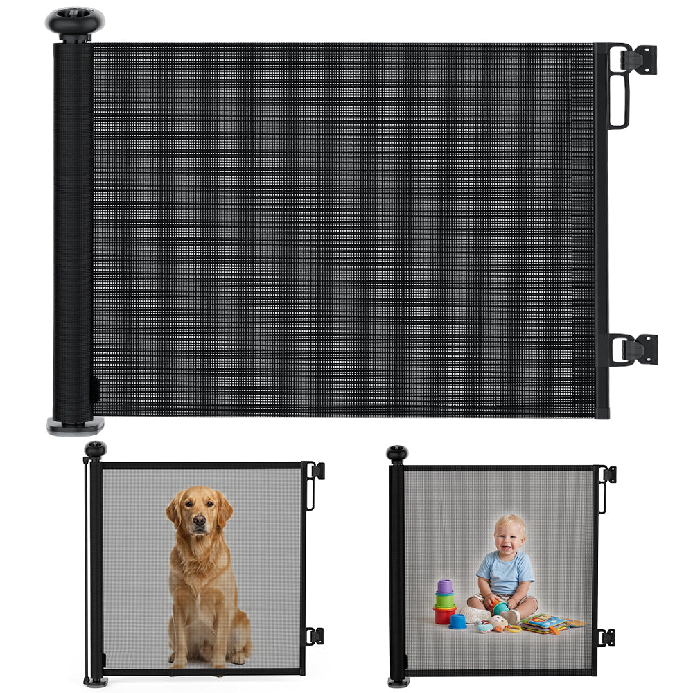 ROLL-UP GATE FOR STAIRS DOOR ONE-HANDED 180CM ALU CHILDREN ANIMALS