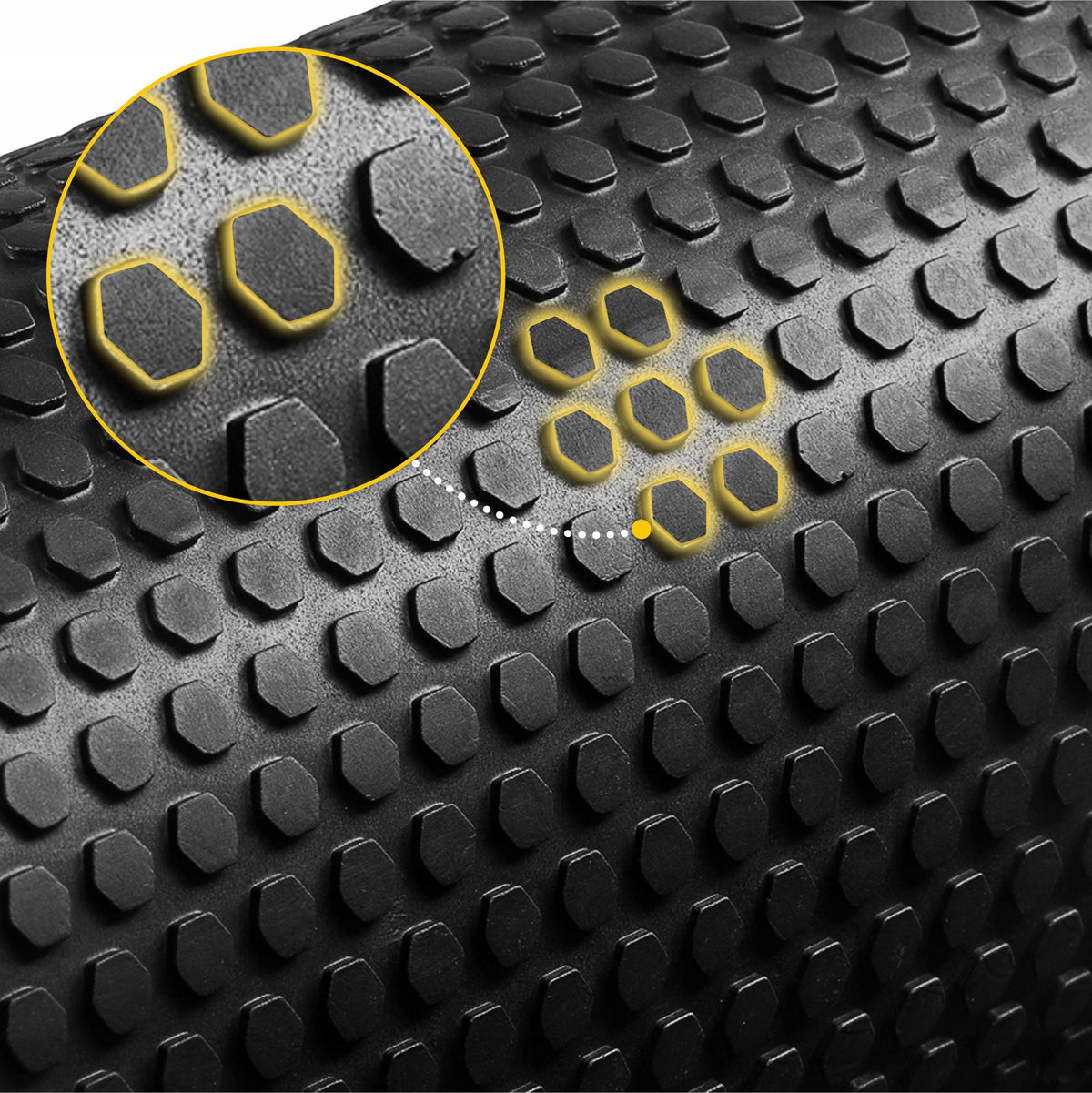ROLLER FOR BACK MASSAGE OF THE LEGS WITH PROJECTIONS REGENERATION 45CM Manufacturer code Wałek z wypustkami 45 cm x 15 cm BLACK RP01