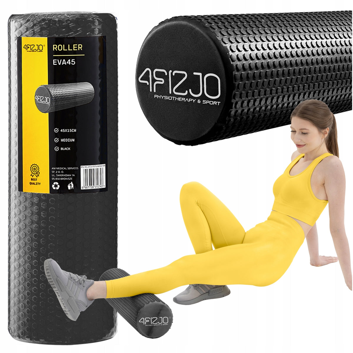 ROLLER FOR BACK MASSAGE OF THE LEGS WITH PROJECTIONS REGENERATION 45CM