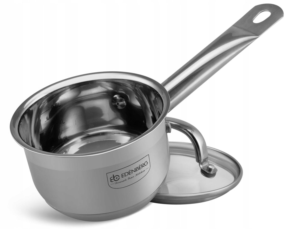 RONDEL Steel Pot THICK 5x BOTTOM with LID 0,8L 12cm 6011 Manufacturer code AU-6011Ro