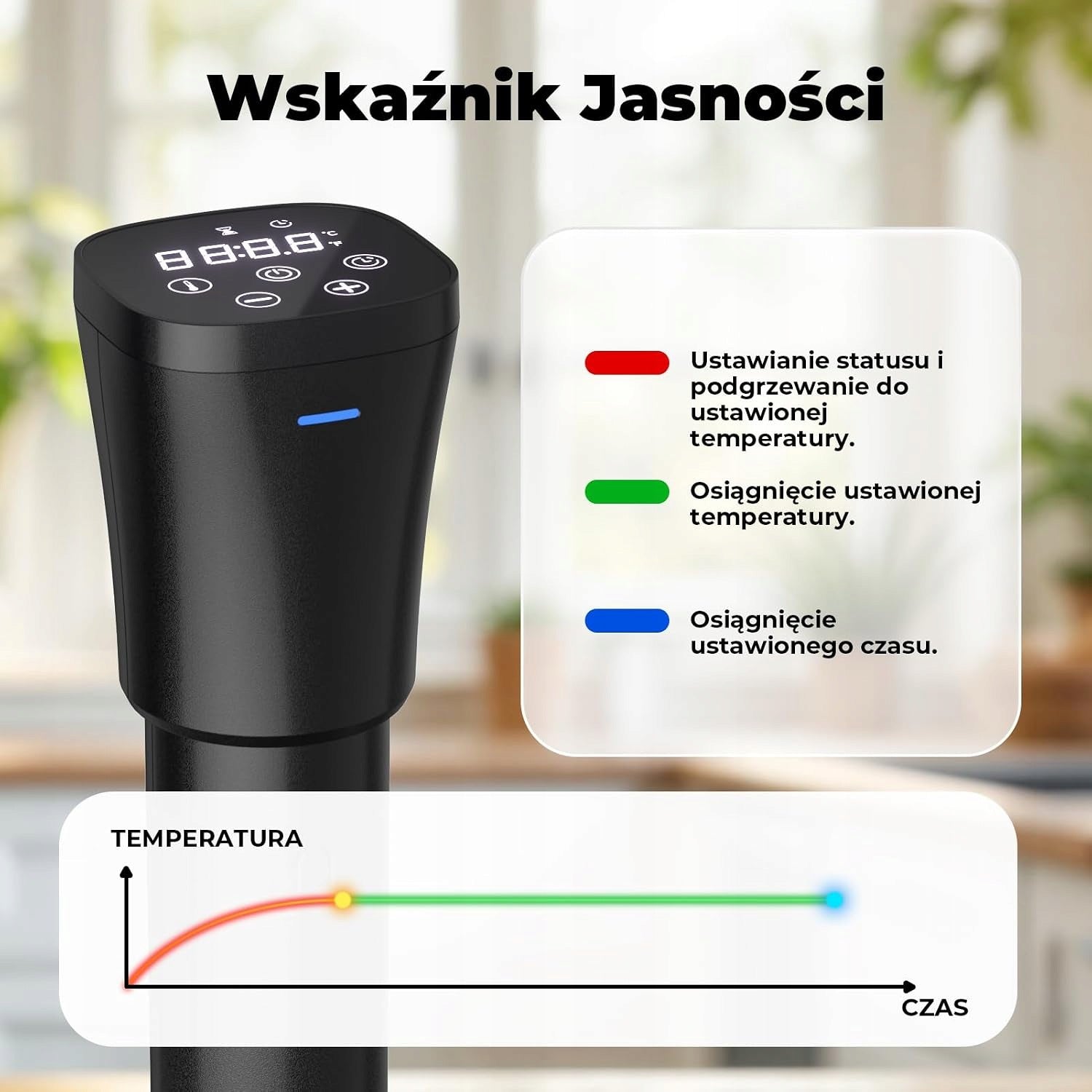 RONER SOUS VIDE 1000W TIMER THERMAL CIRCULATOR 25-92.5°C Model Sous Vide Stick Kuchnia o niskiej temperaturze 100