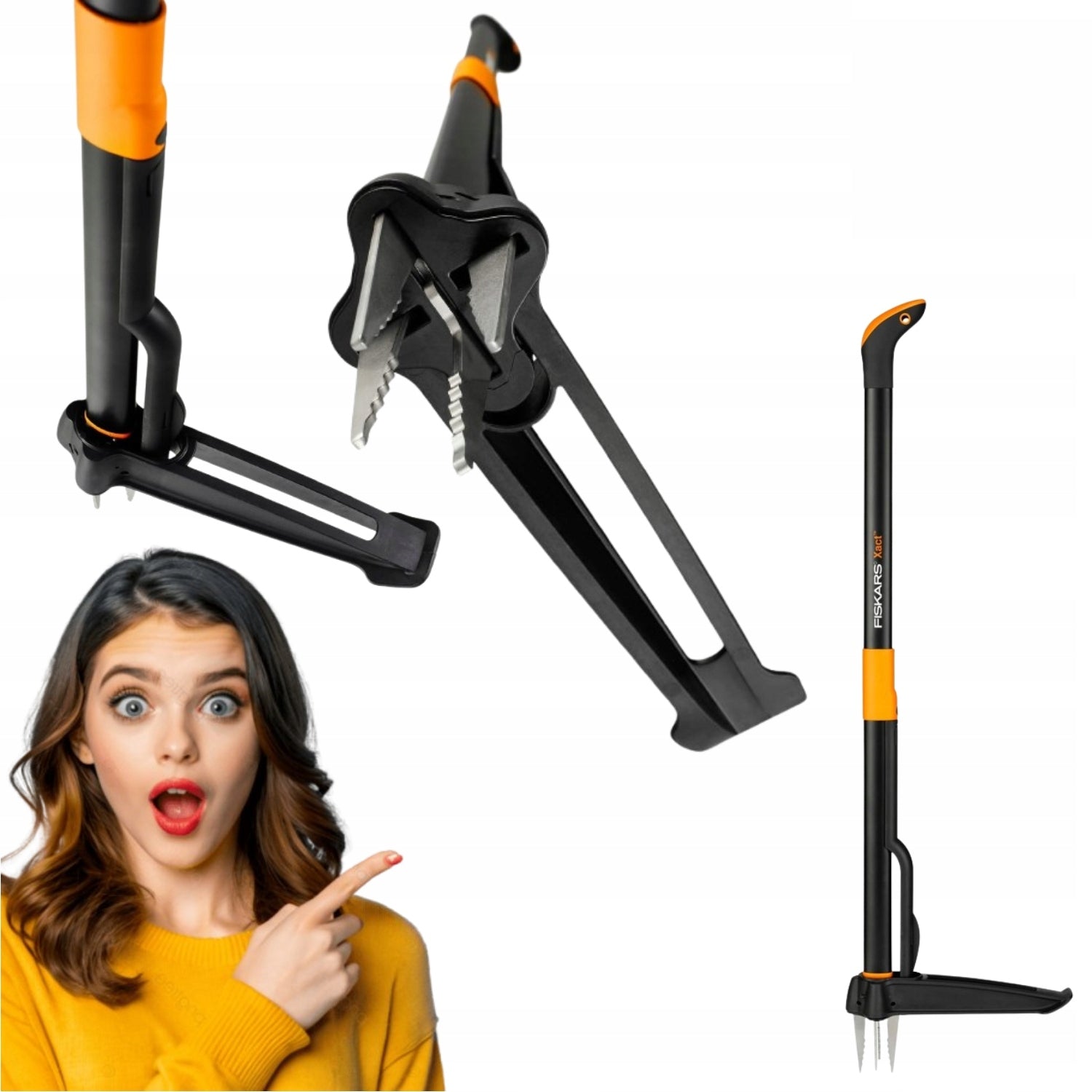 ROOT WEED PICKER 100cm FOR TREES METAL SOLID STRONG FISKARS