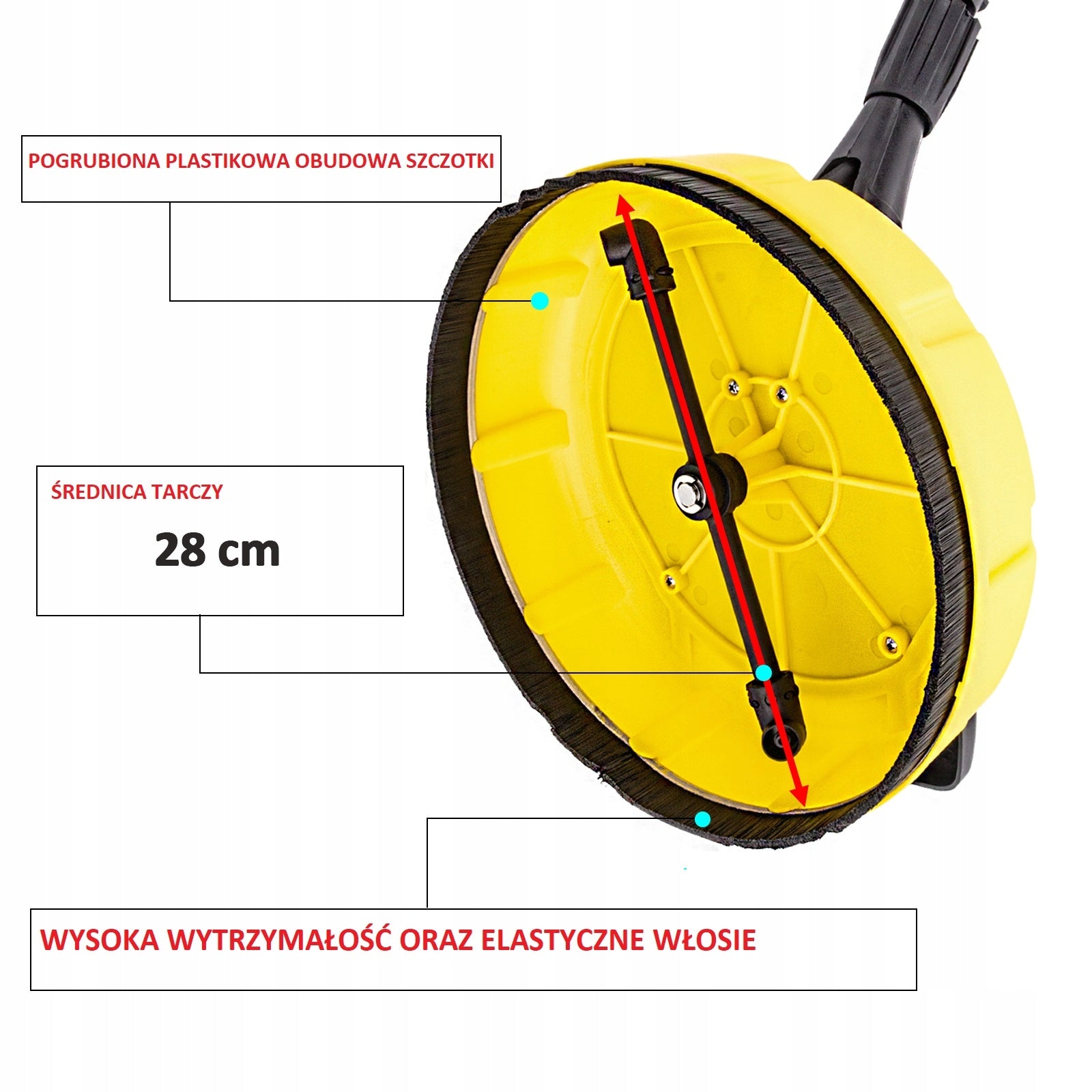 ROTARY BRUSH WITH CHEMICAL TANK FOR WASHERS WITH M22 CONNECTOR Maximum power 2500 W