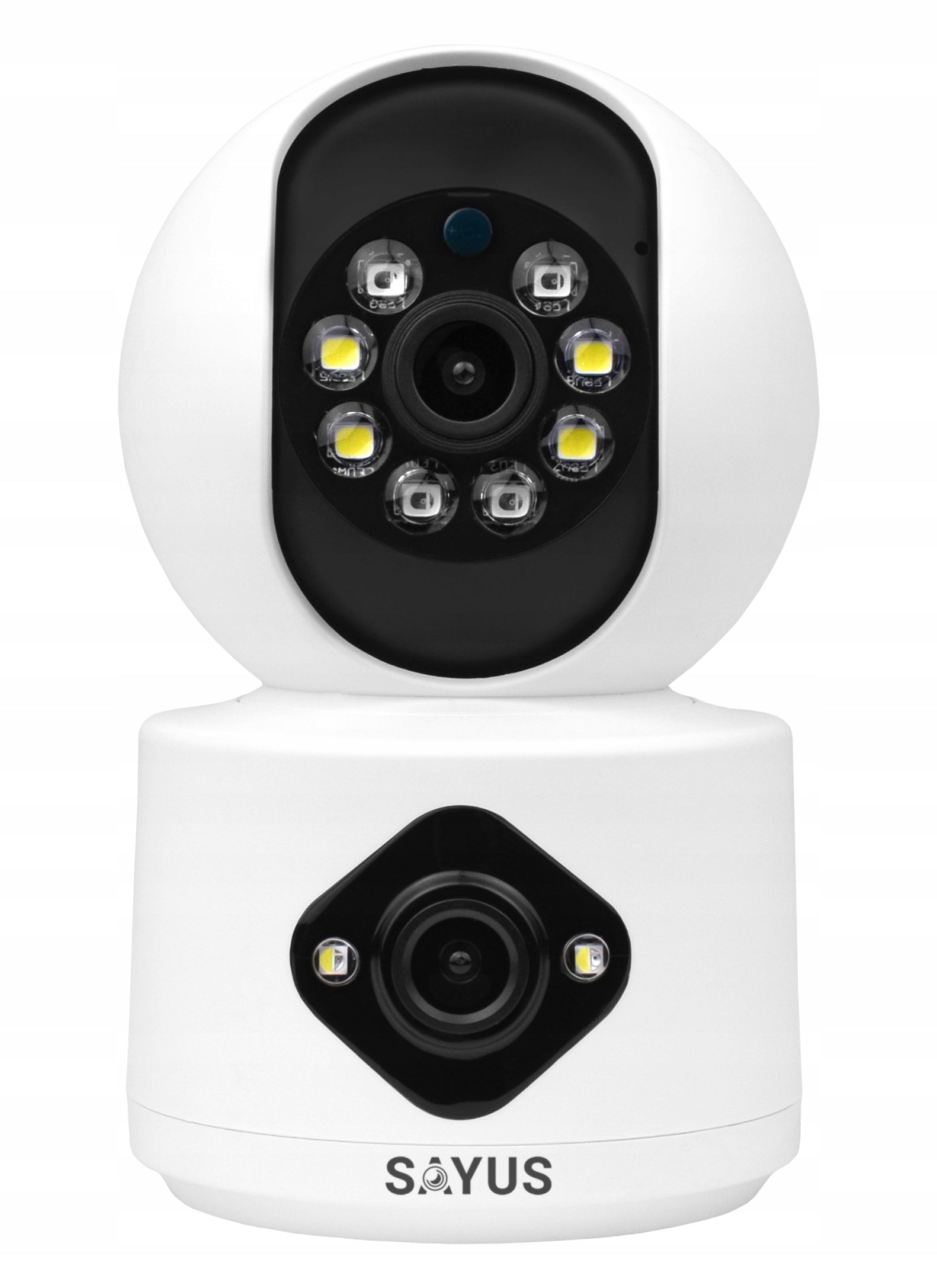 ROTATING IP WIFI CAMERA INDOOR BABY MONITOR ELECTRONIC TWO LENSES Batteries included no