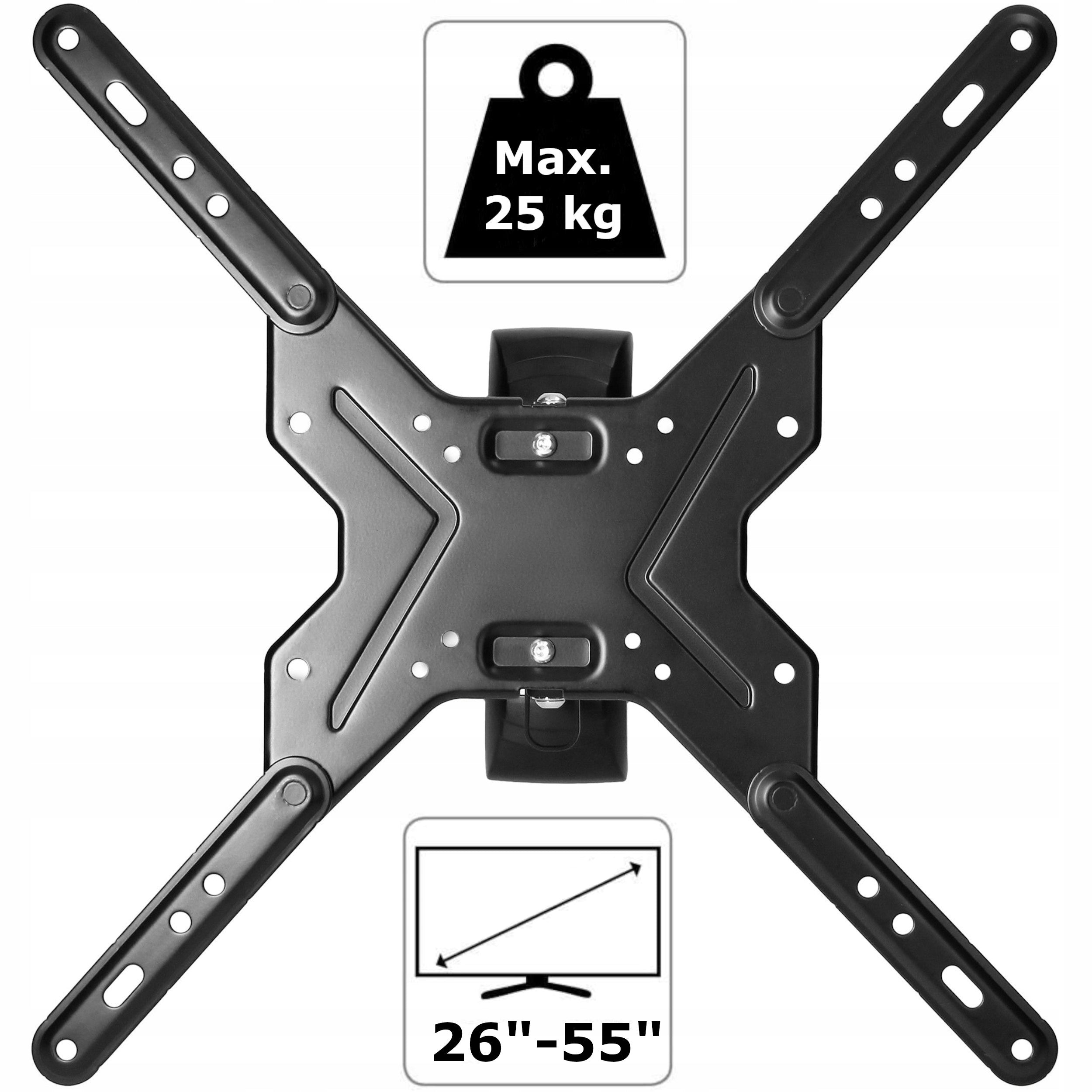 ROTATING TV MOUNT TV HANGER 26"-55" VESA UNIVERSAL STRONG EAN (GTIN) 5904988907342