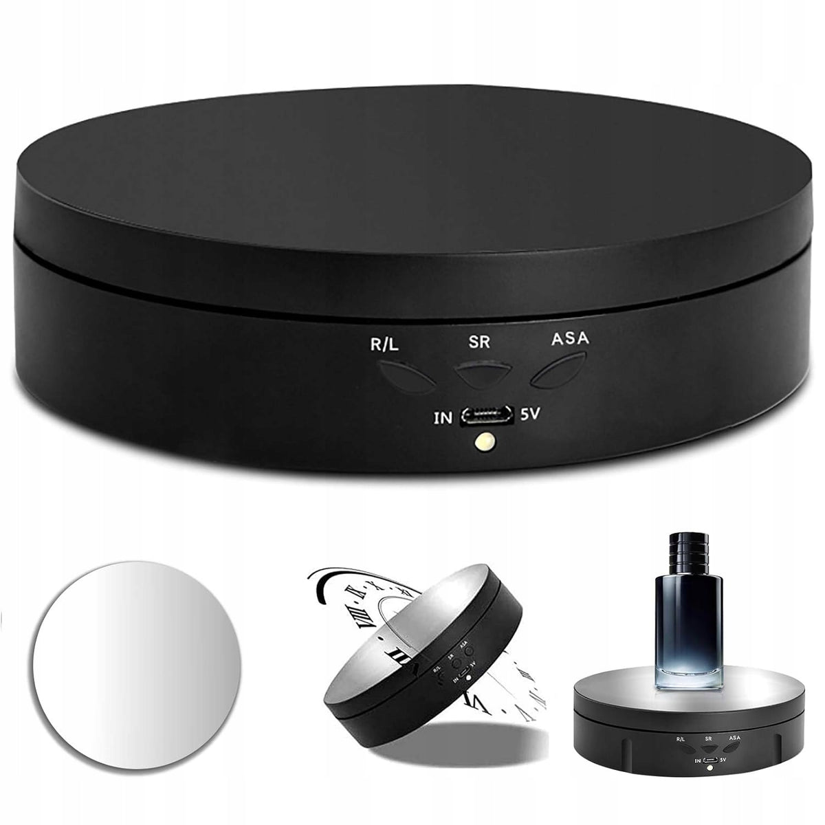 ROTATING WATCH DISPLAY STAND JEWELRY BLACK