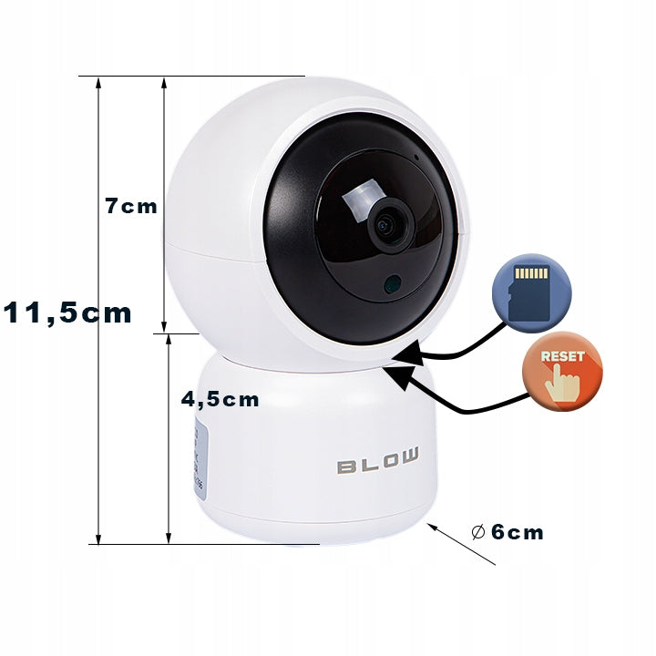 ROTATING WIFI CAMERA IP 3MP ULTRA HD BABY MONITOR ELECTRONIC AUDIO TUYA SMART Model T-263