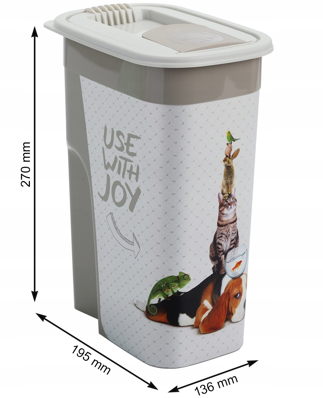ROTHO CAT DOG FOOD CONTAINER DRY 4,1L PLASTIC WITH DISPENSER Packaging status original
