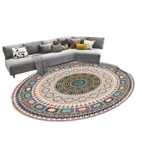 ROUND CARPET FOR LIVING ROOM 150 CM RETRO VINTAGE NON-SLIP BOHO XL!! Brand no brand