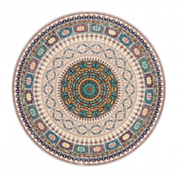 ROUND CARPET FOR LIVING ROOM 150 CM RETRO VINTAGE NON-SLIP BOHO XL!!