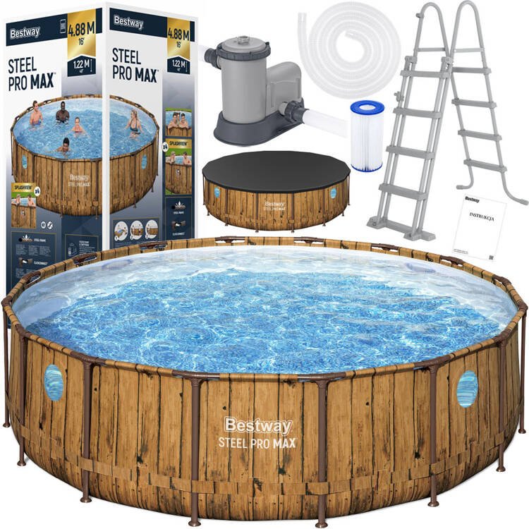 ROUND FRAME POOL BESTWAY GARDEN 488x122 pattern board