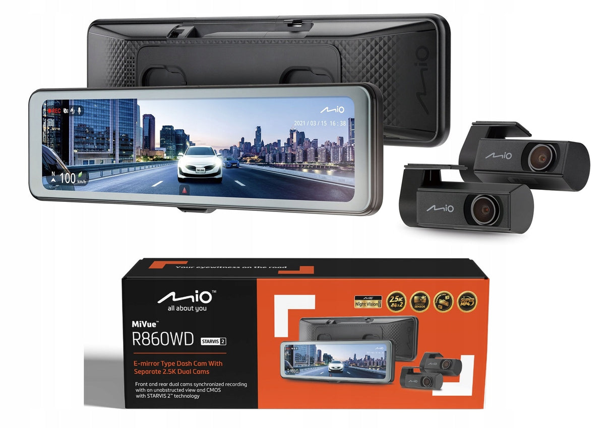 ROUTE RECORDER MIRROR MIO MiVue R860WD DUAL HDR STARVIS 2