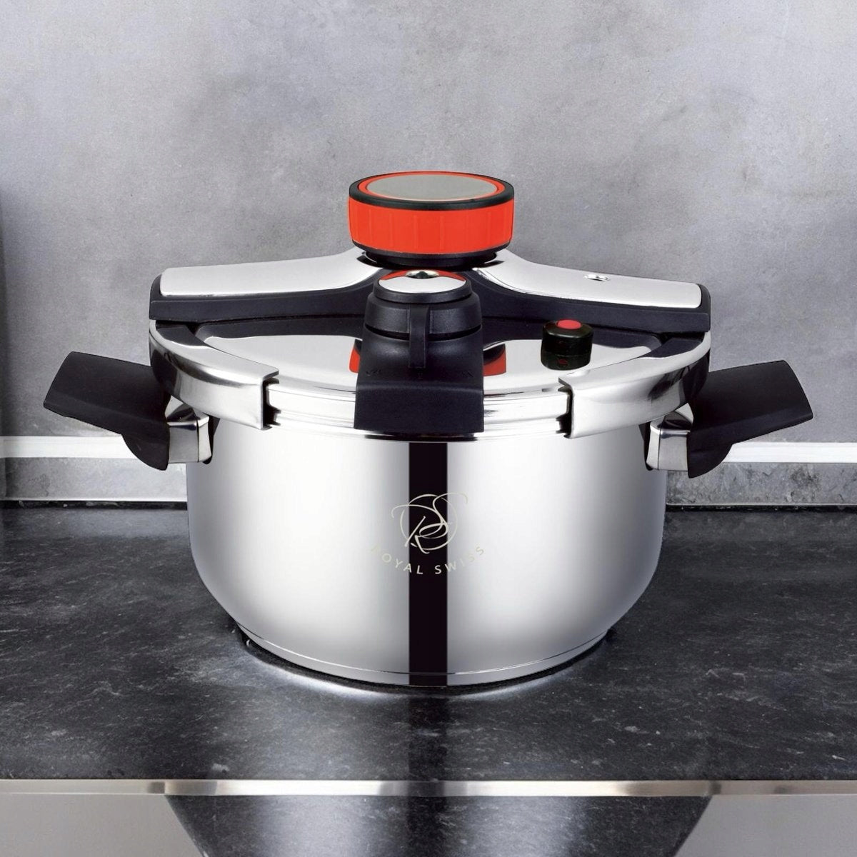 ROYAL SWISS - Induction Pressure Cooker - 18/10 Stainless Steel - 4L - 22cm Packaging status original