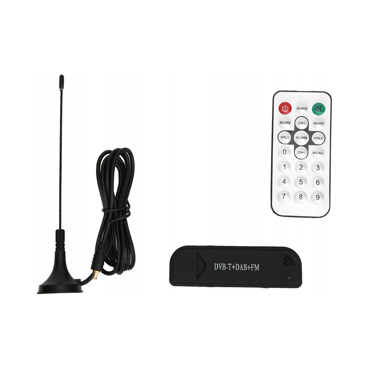 RTL2832U USB DVB T FM SDR RECEIVER + REMOTE CONTROL
