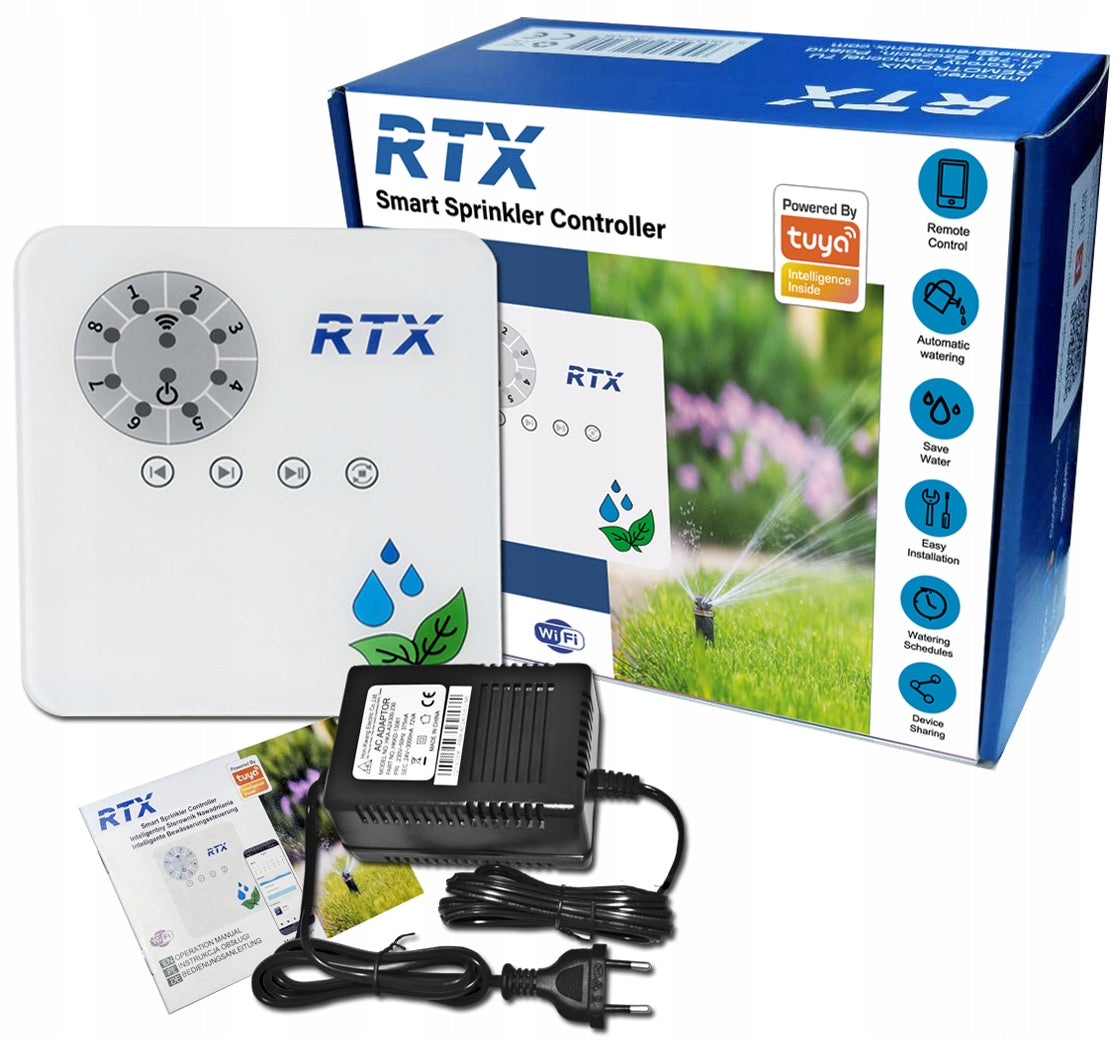 RTX Garden Watering Controller TUYA WiFi 8ZONES TIMER & WEATHER