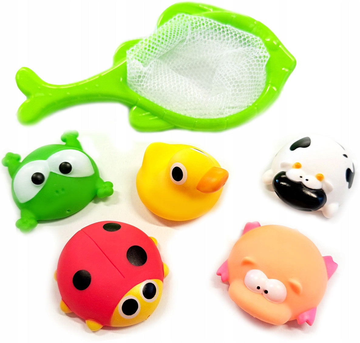 RUBBER ANIMALS AND CATCHER FISH FOR BATHING FUN Animal fishing