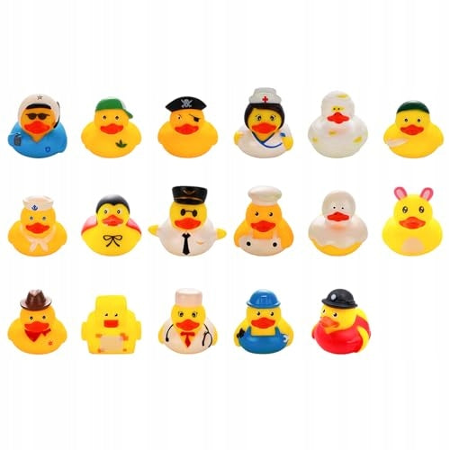 RUBBER BATH DUCKS COLORFUL TOYS FOR KIDS SET OF 17 Brand no brand