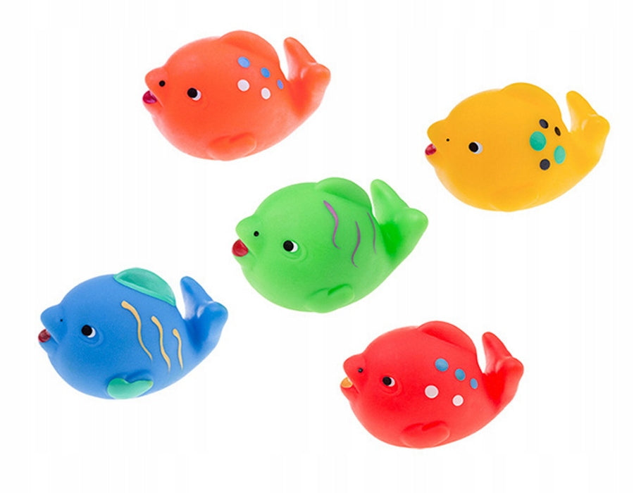 RUBBER BATH FISH TULLO 5 PCS. WITHOUT HOLE Brand Tullo