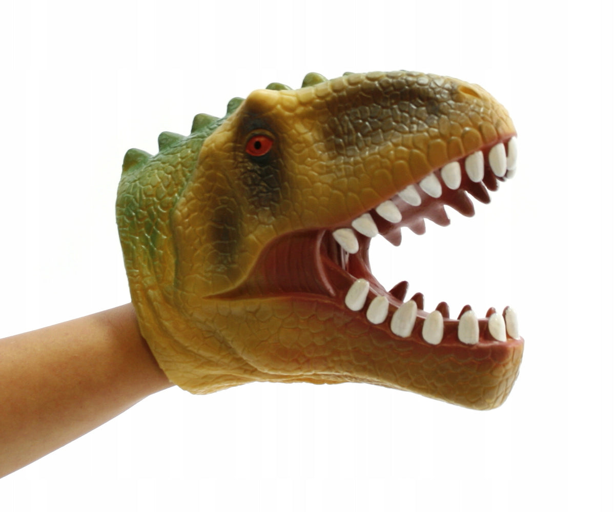 RUBBER DINOSAUR PUPPET WITH SOUND Various Designs