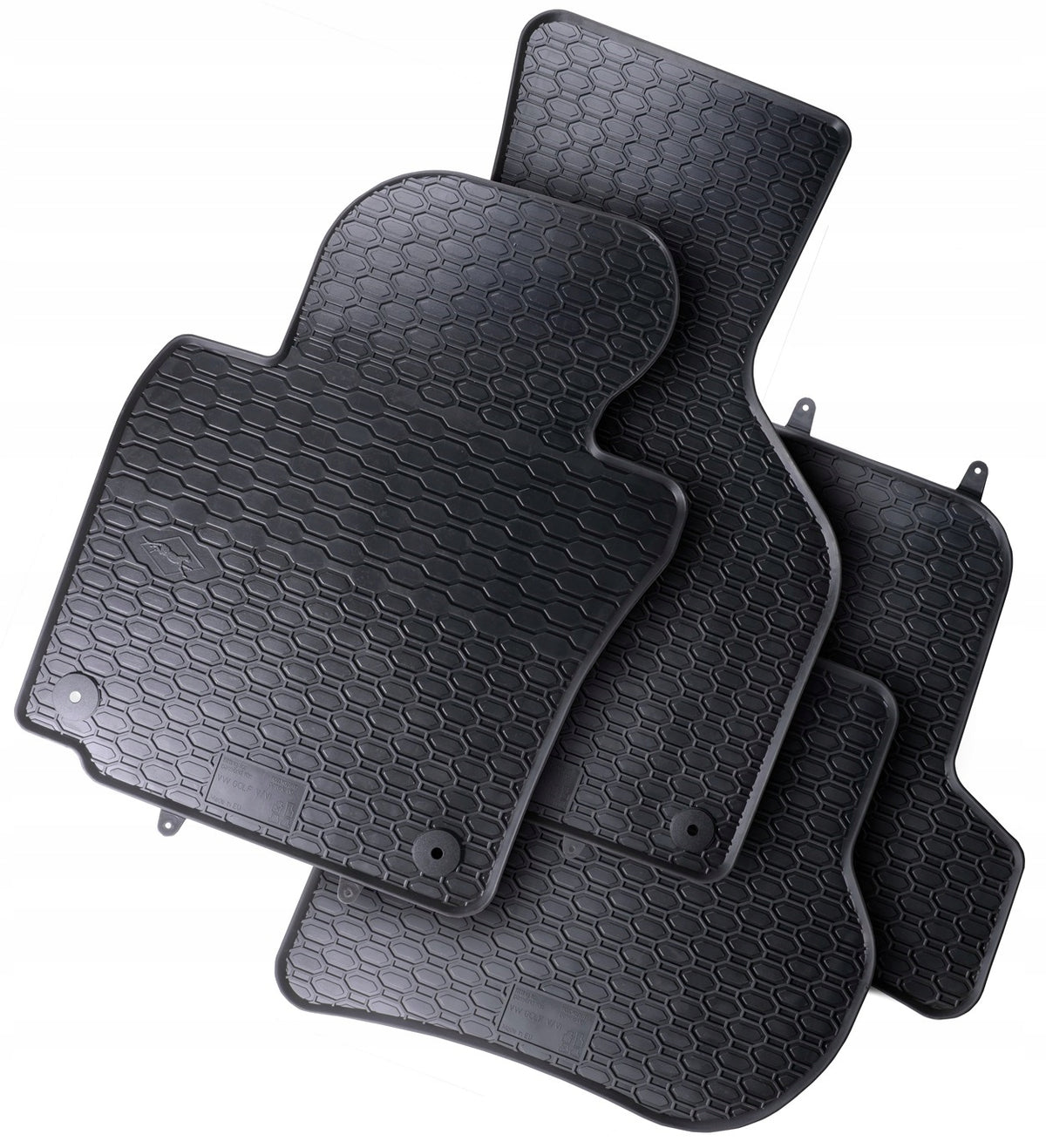 RUBBER MATS VW GOLF V VI 5 6 2003-1012+STOPPERS