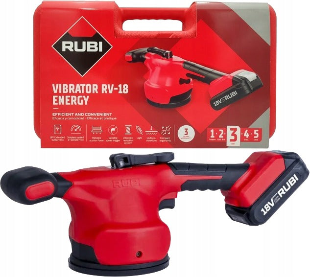 RUBI TILE LEVELING VIBRATOR SUCTION CUP RV-18 ENERGY 18V 2Ah
