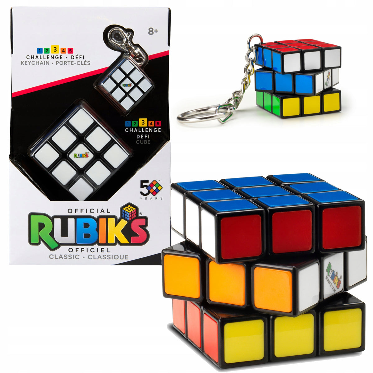 RUBIK'S CUBE 3X3 ORIGINAL CLASSIC + KEYCHAIN 3X3 Packaging status original