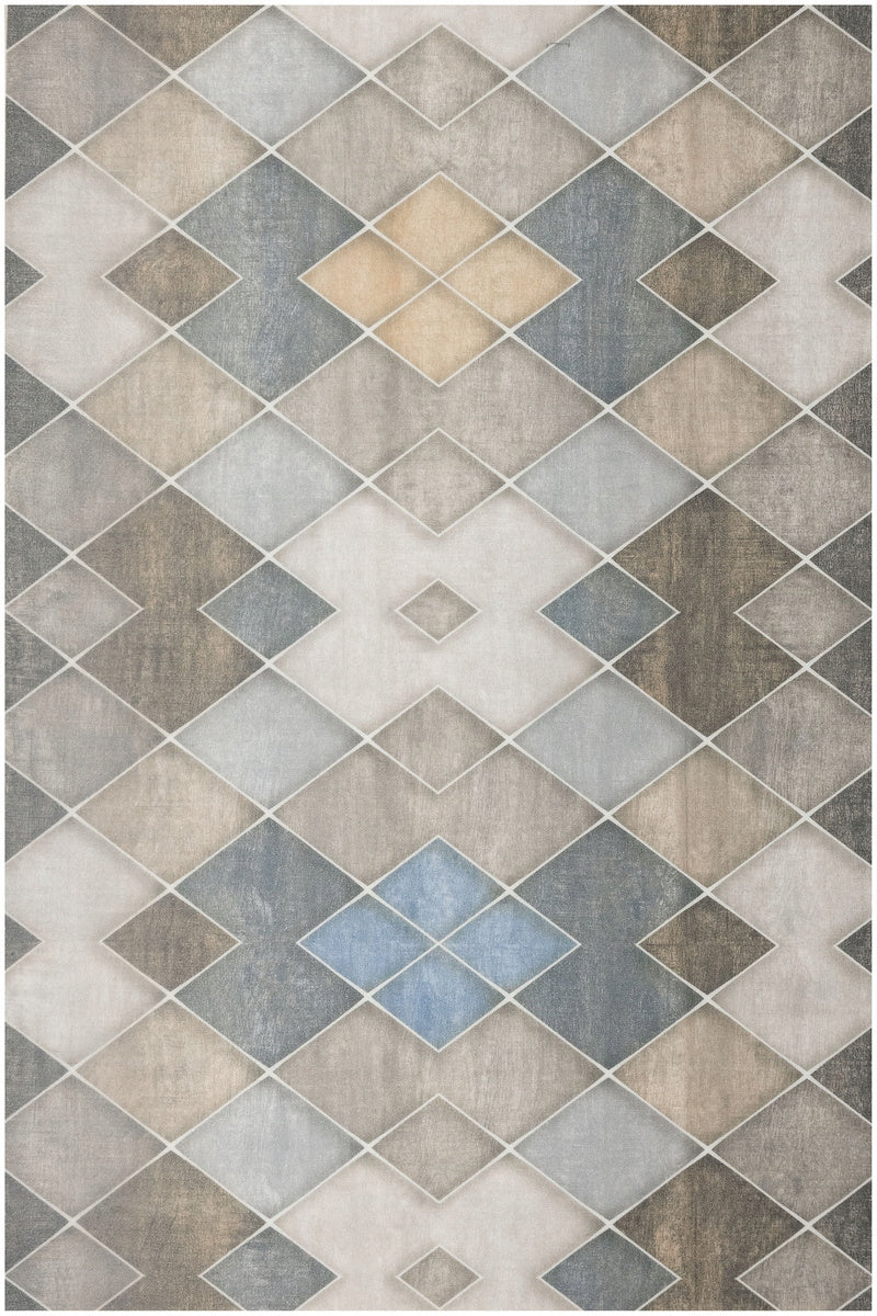 RUG ANTI-SLIP MAT FOR BATHROOM KITCHEN GREY BEIGE MAGIC 50x100cm