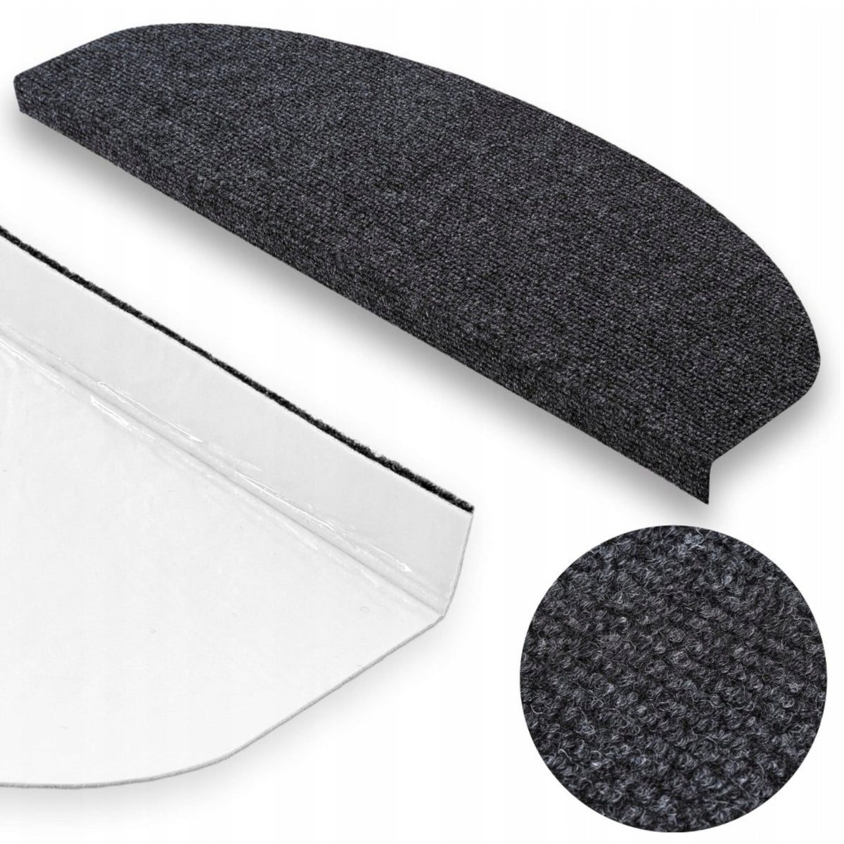 RUG CARPET FOR STEPS STAIRS STEPPEI GRAPHITE 15 PIECES 63,5 X 23 CM Manufacturer code 5907385957378