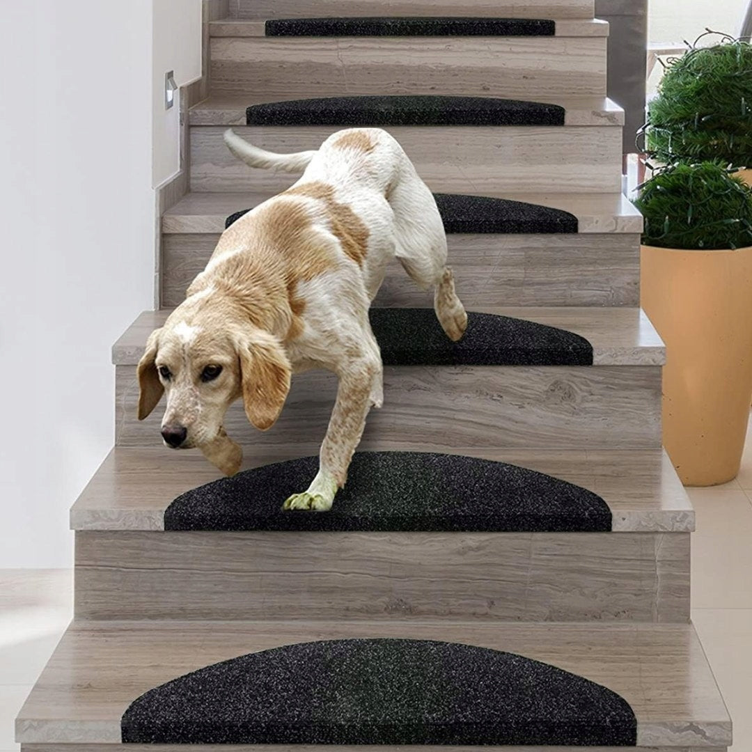 RUG CARPET FOR STEPS STAIRS STEPPEI GRAPHITE 15 PIECES 63,5 X 23 CM