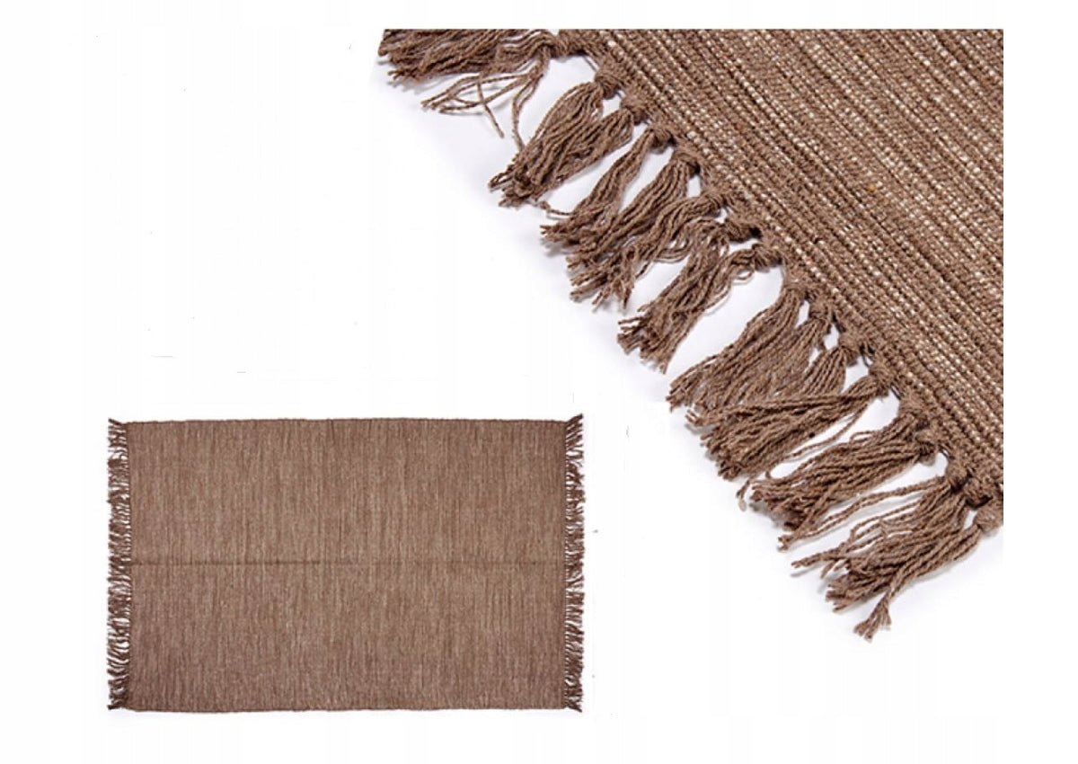 RUG WITH FRINGES WOVEN CARPET WALKWAY 50x80 BOHO Brand Gift Decor