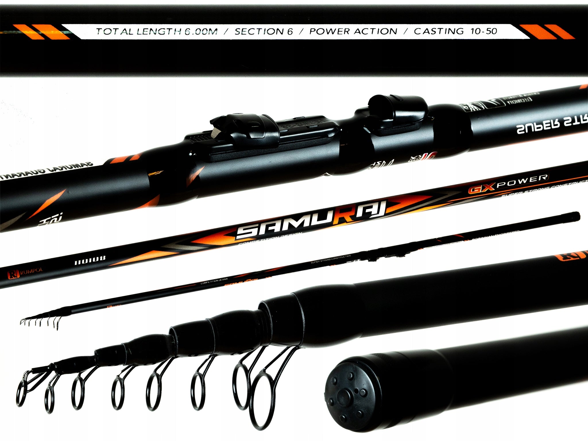 RUMPOL SAMURAI GX POWER 6M 10-50G TELESCOPIC RUMPOL 110109