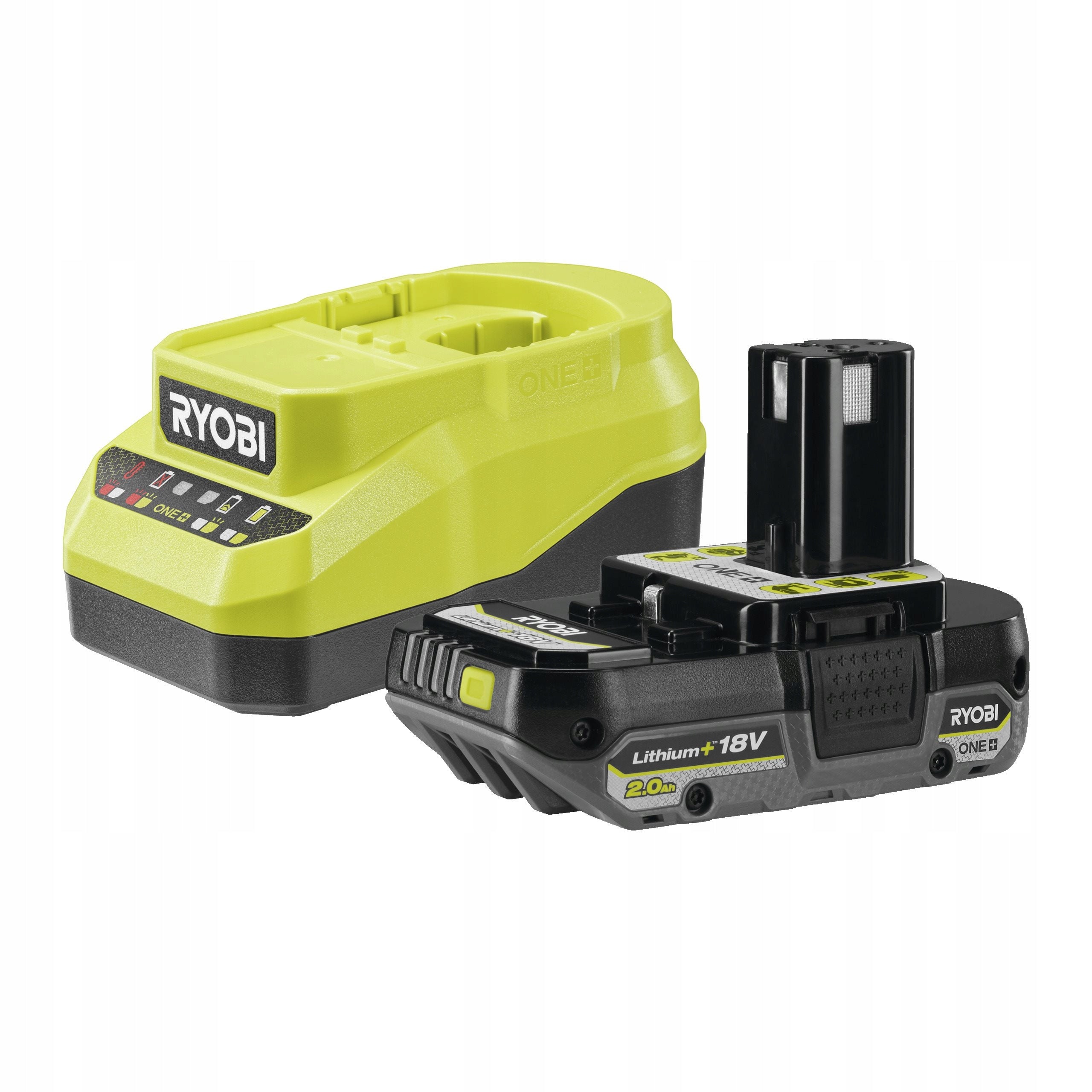 RYOBI BATTERY PACK 2,0 Ah 18V +CHARGER 2A RC18120A-120C Manufacturer code 5133006909